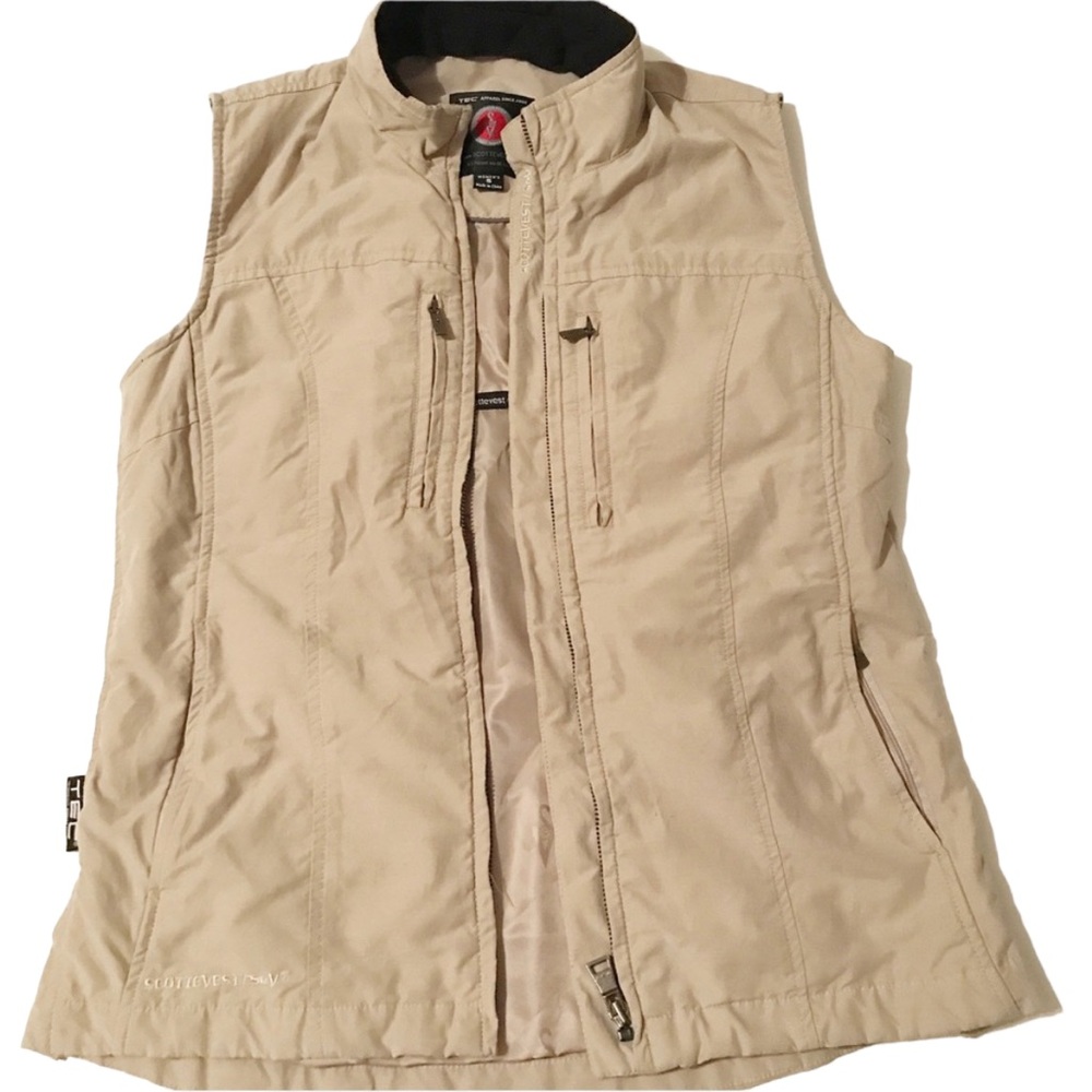 SCOTTeVEST  Khaki Zip Up Travel Vest 101 Sz M